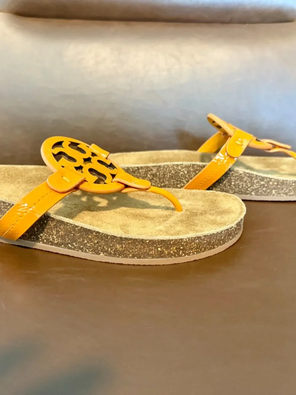 Tory Burch Miller Cloud Thong Sandal, Woman's Size 8 M, ORANGE